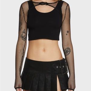 Press Charges Fishnet Shrug